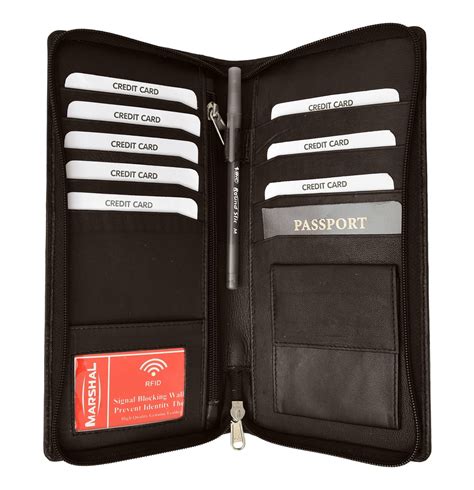 rfid passport holder with zipper